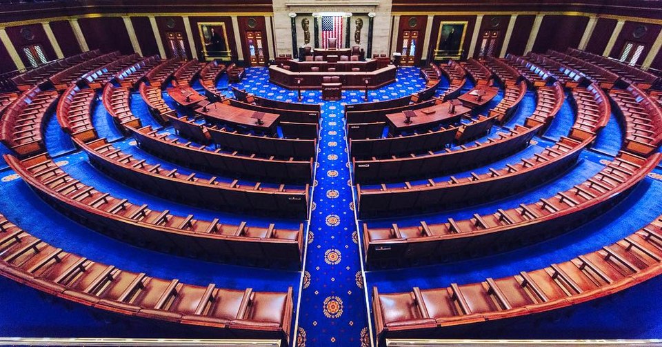Empty Chamber of the US House of Representatives